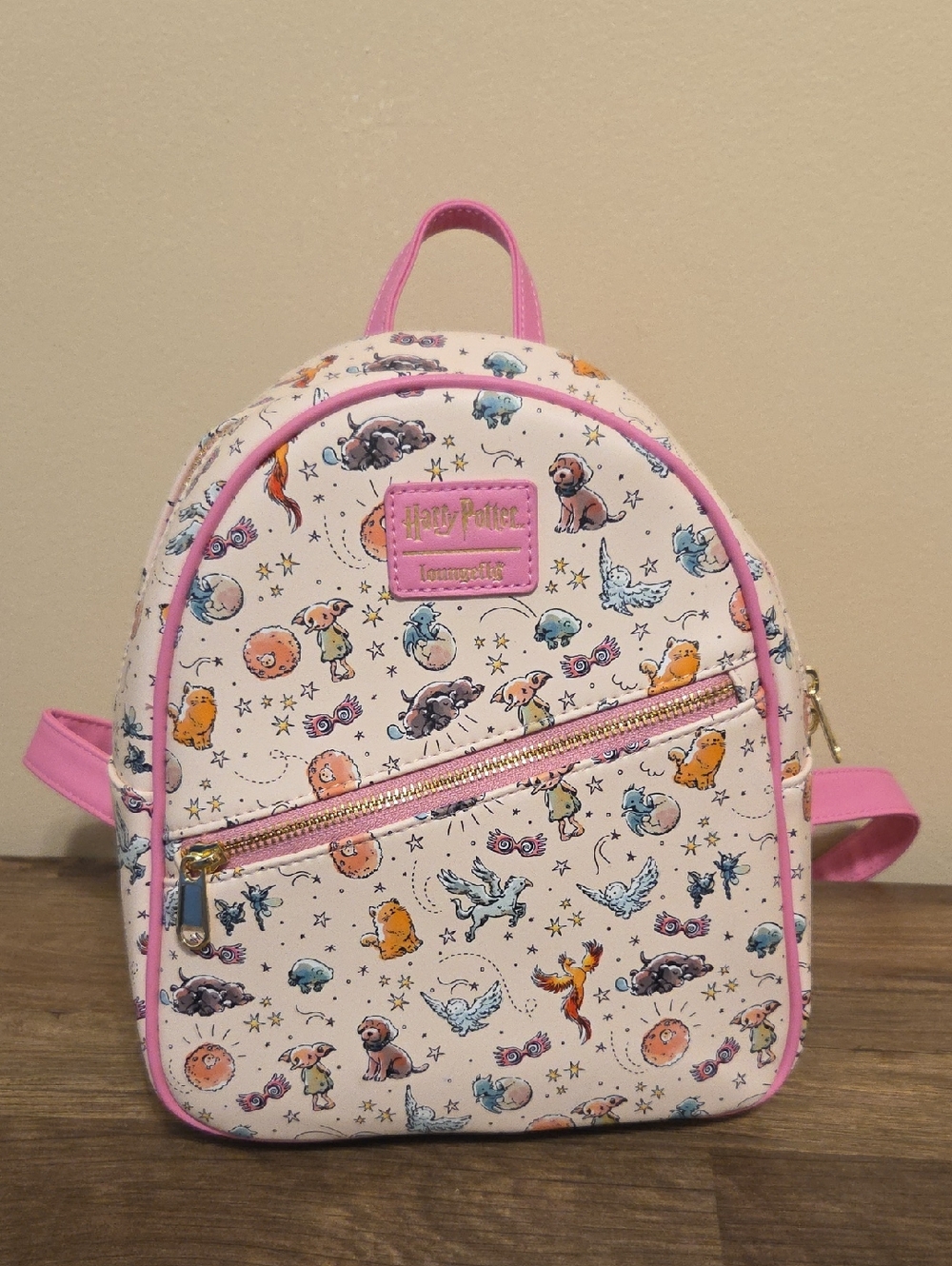 RARE Harry Potter Loungefly Luna Lovegood Magical Creatures Pink Mini Backpack